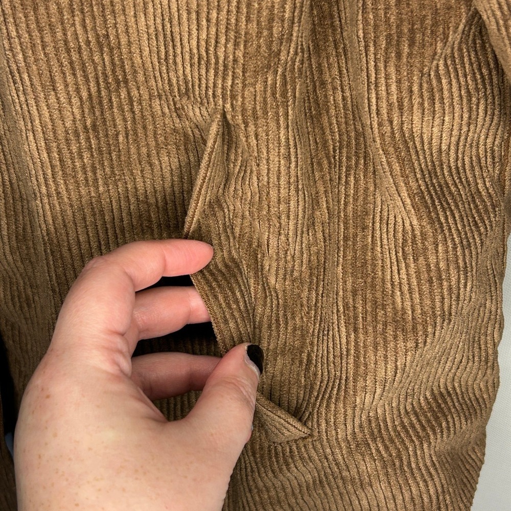 Ashley by 26 International Corduroy Sherpa Lined Jacket Brown L NWT Streetwear - Picture 2 of 10